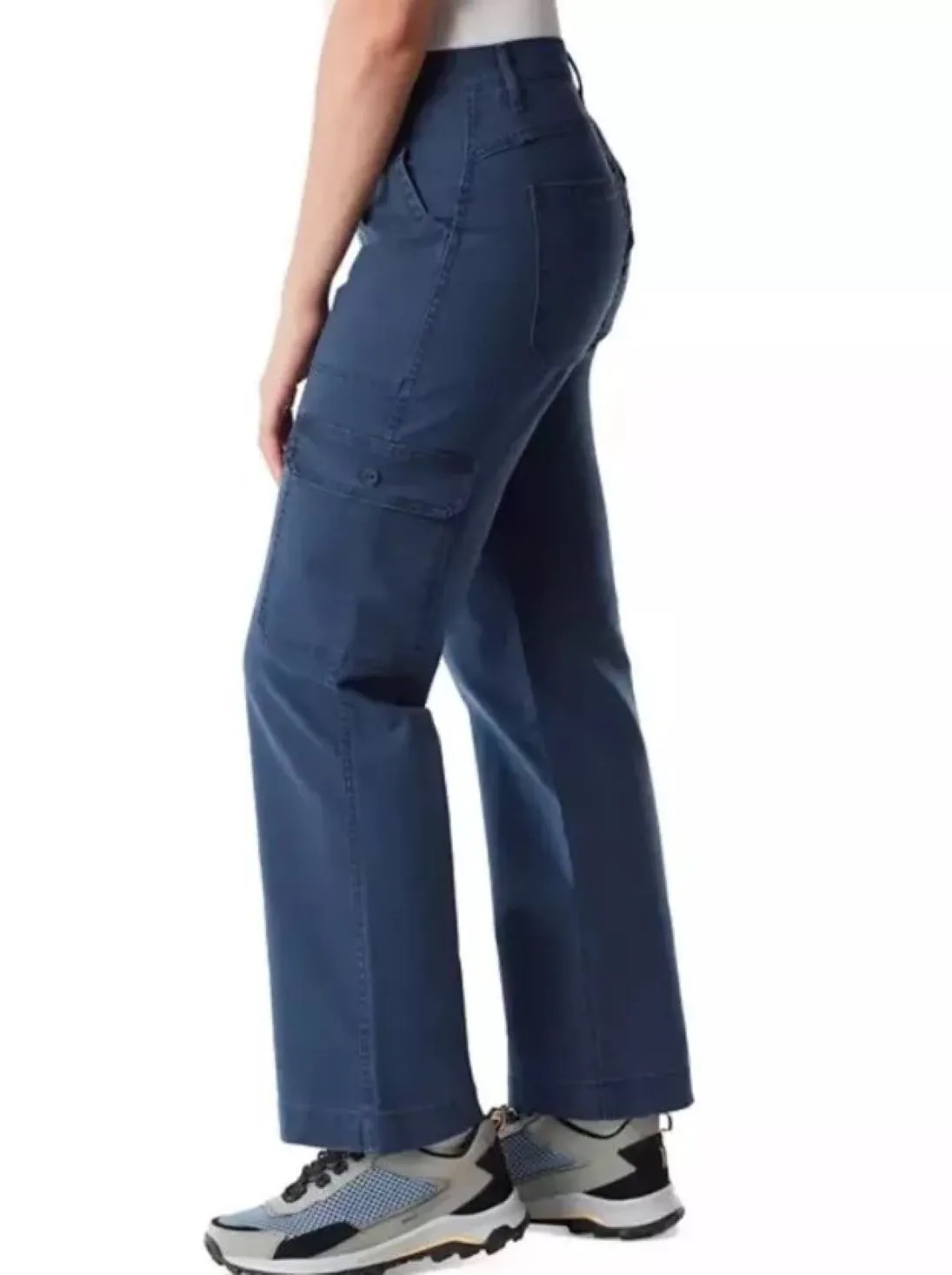 BASS OUTDOOR High-Rise Canvas Cargo Pants