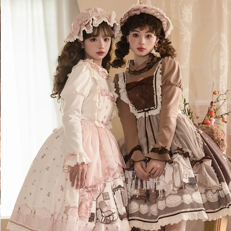 (BFM)Mademoiselle Pearl~Lovely Lolita Dress OP Cloak Blouse SK Set