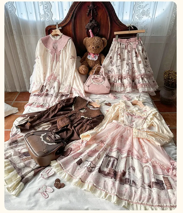 (BFM)Mademoiselle Pearl~Lovely Lolita Dress OP Cloak Blouse SK Set