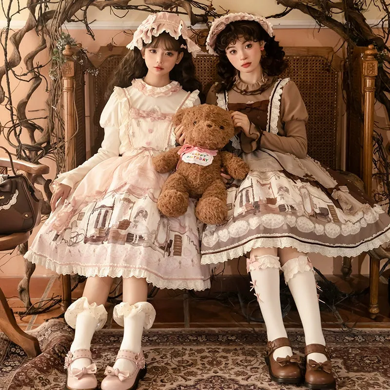 (BFM)Mademoiselle Pearl~Lovely Lolita Dress OP Cloak Blouse SK Set