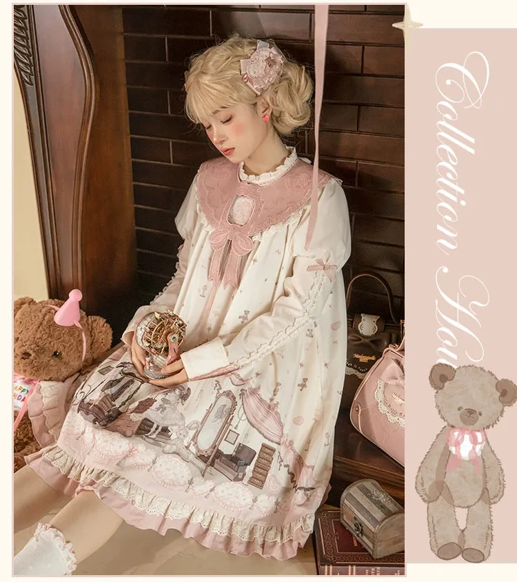 (BFM)Mademoiselle Pearl~Lovely Lolita Dress OP Cloak Blouse SK Set