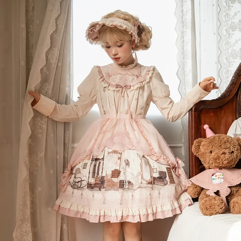(BFM)Mademoiselle Pearl~Lovely Lolita Dress OP Cloak Blouse SK Set