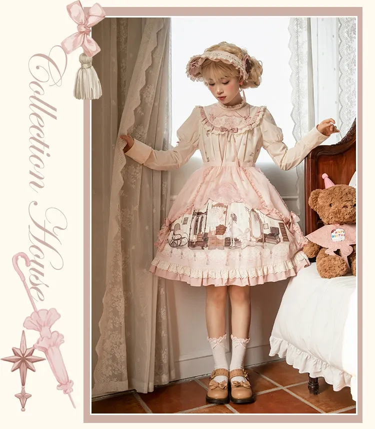 (BFM)Mademoiselle Pearl~Lovely Lolita Dress OP Cloak Blouse SK Set