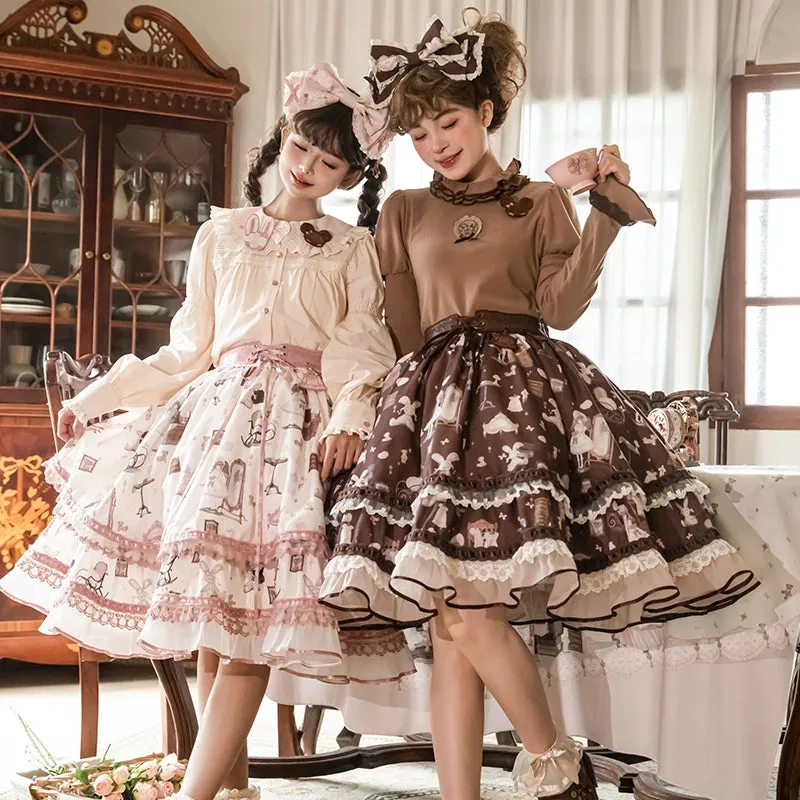 (BFM)Mademoiselle Pearl~Lovely Lolita Dress OP Cloak Blouse SK Set
