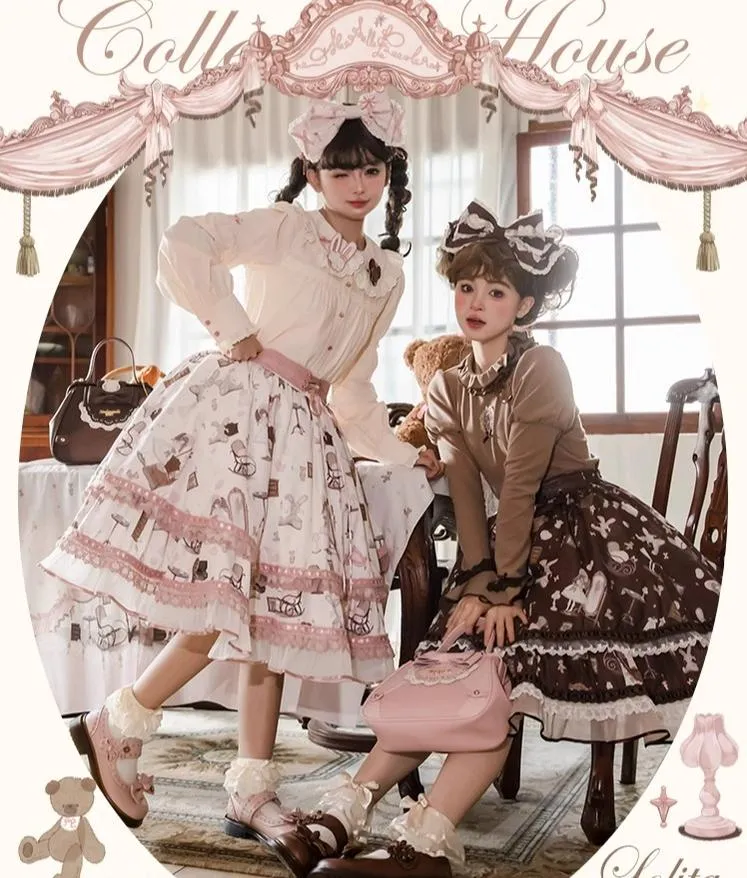(BFM)Mademoiselle Pearl~Lovely Lolita Dress OP Cloak Blouse SK Set