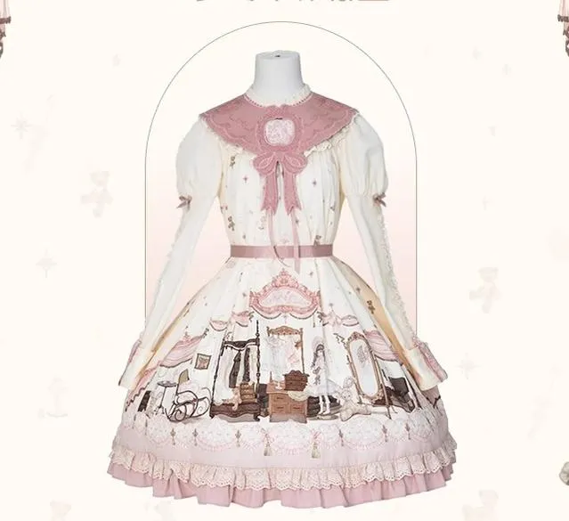 (BFM)Mademoiselle Pearl~Lovely Lolita Dress OP Cloak Blouse SK Set