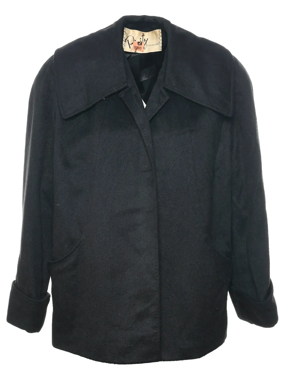 Black 1950s Coat - L