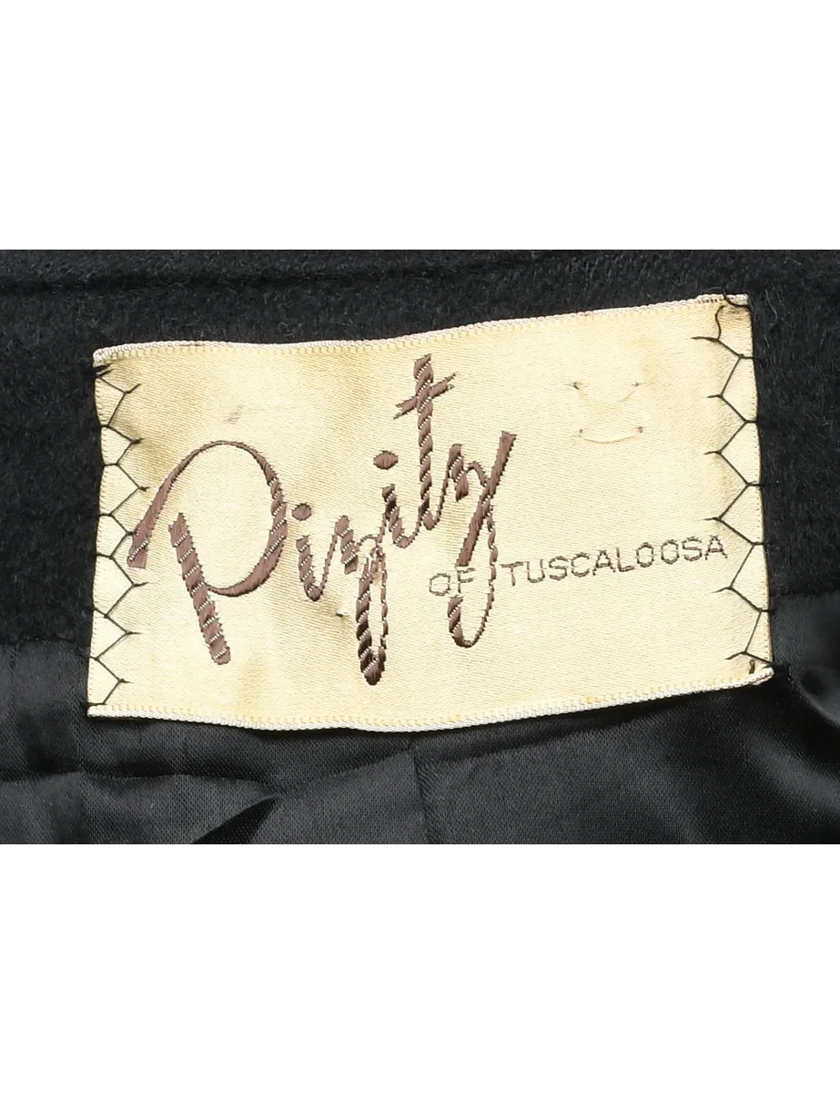 Black 1950s Coat - L