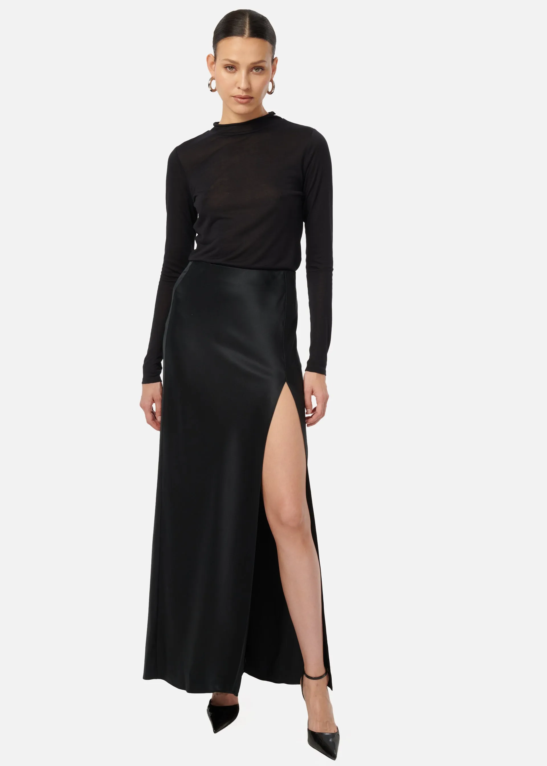 Cami NYC - Slit Skirt in Black