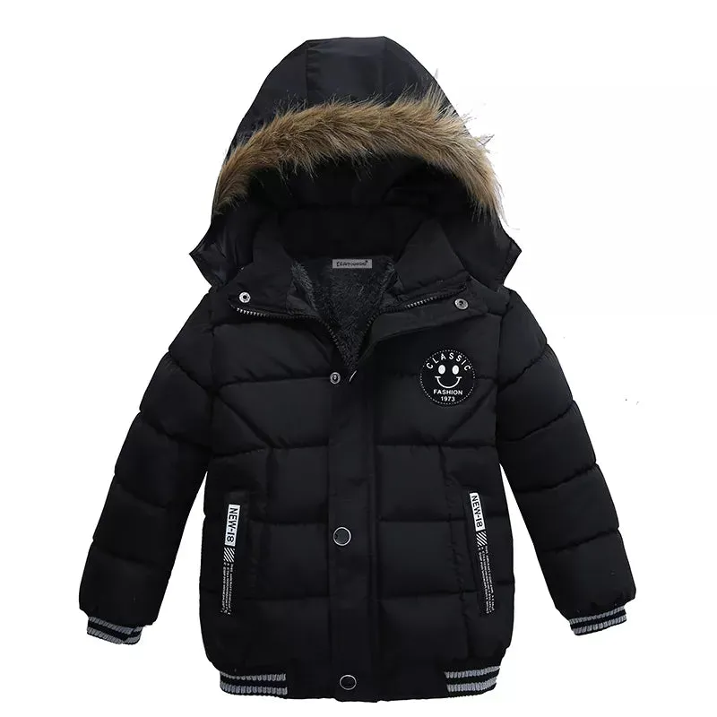 Children's Winter Coat Faux Fur Lined Hood