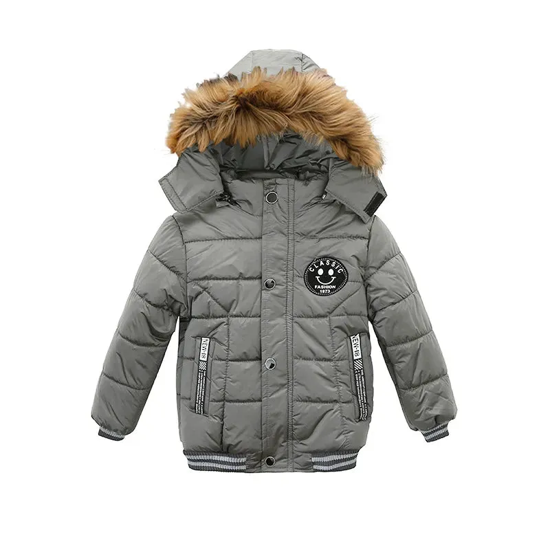 Children's Winter Coat Faux Fur Lined Hood