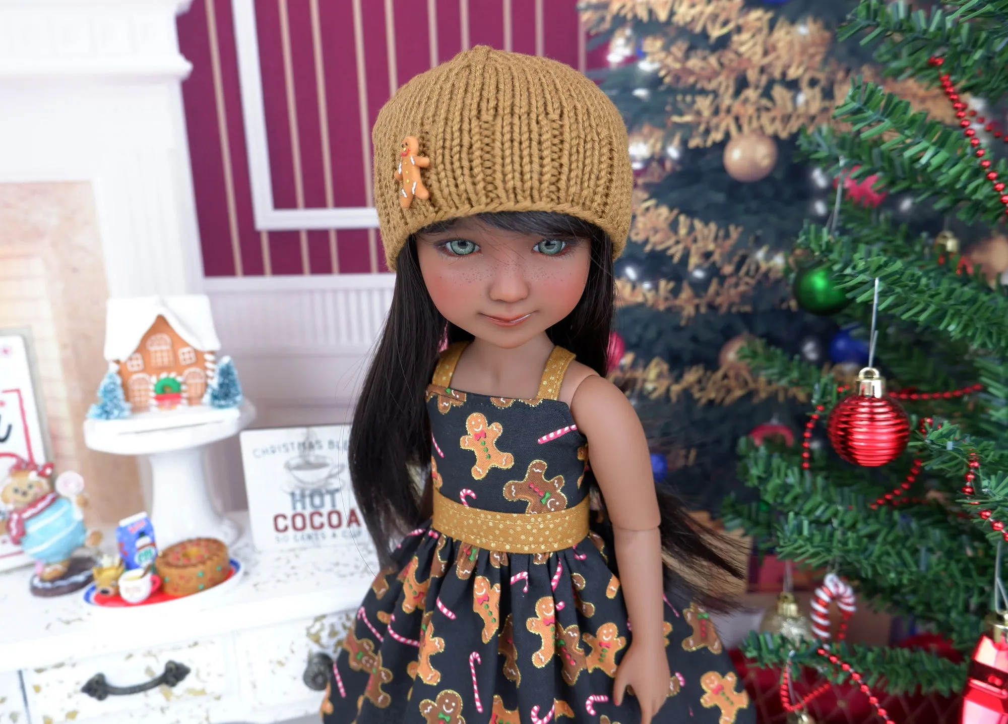 Christmas Goodies - dress and sweater set with boots for Ruby Red Fashion Friends doll