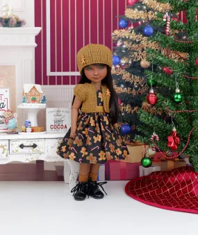 Christmas Goodies - dress and sweater set with boots for Ruby Red Fashion Friends doll