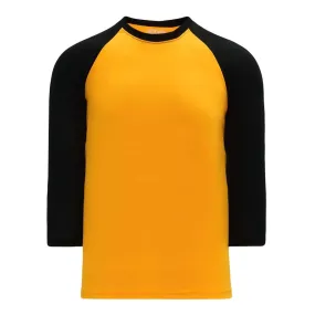 Classic 3-4 Sleeve Baseball Gold-Black Shirt