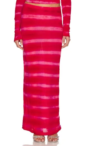 COTTON CITIZEN The Rio Maxi Skirt in Fuchsia