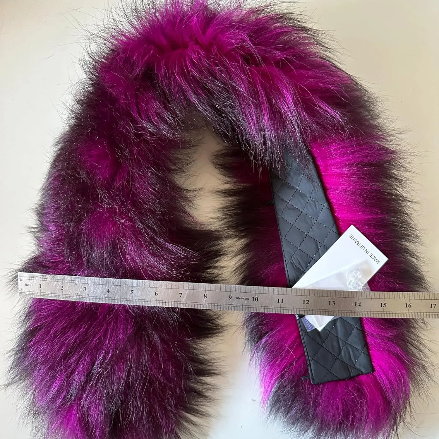 Cute Hot Pink Collar Fur fox for winter coat parka hood 75 cm
