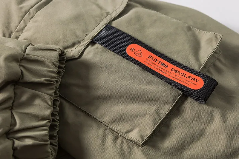 DAVILRAY SUITTO THICK PADDED UNISEX JACKET IN ARMY GREEN