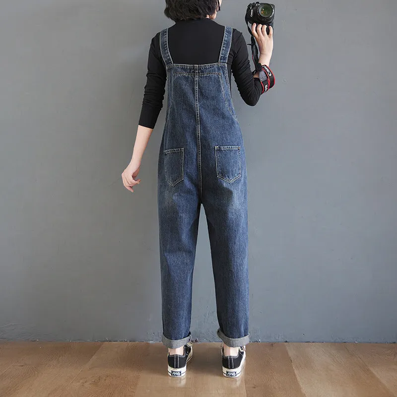 Denim High Waist Slim Fit Dungaree