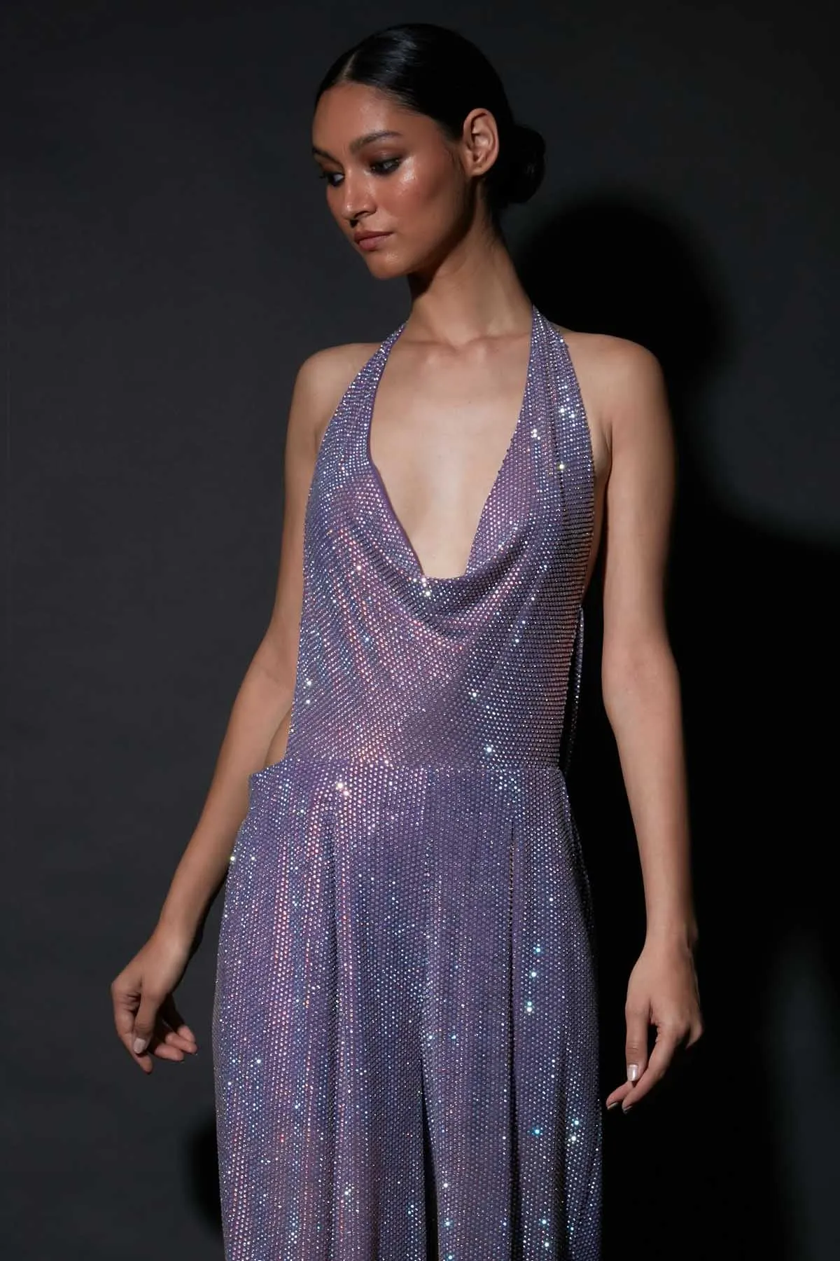 Embellished Backless Jumpsuit