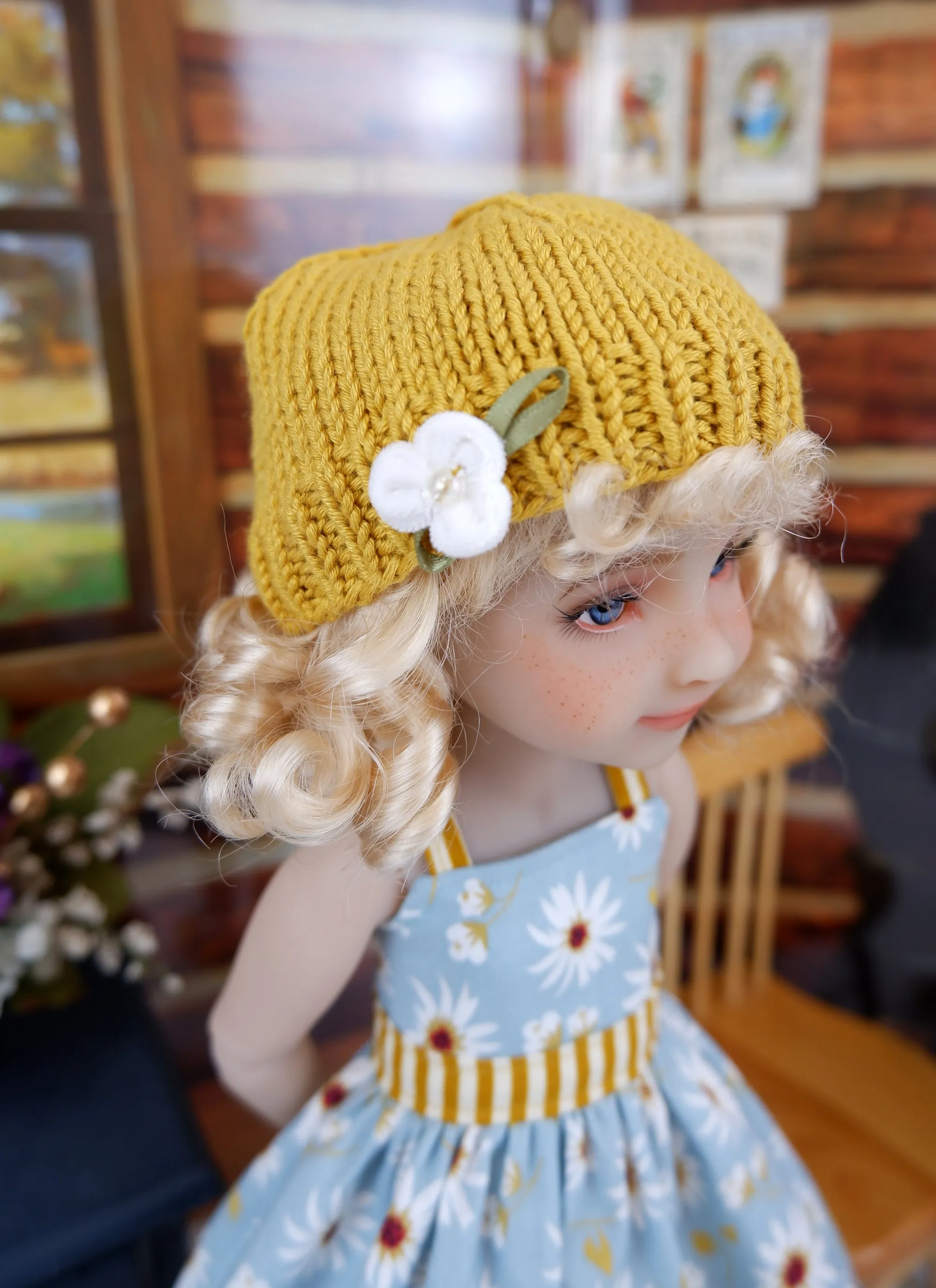 Farmhouse Fields - dress and sweater set with shoes for Ruby Red Fashion Friends doll
