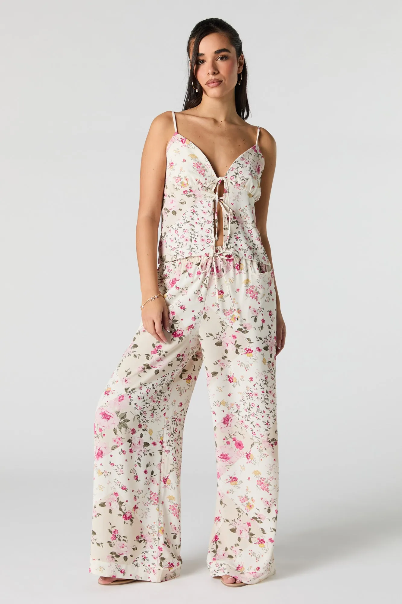 Flowy Tie Front Cami