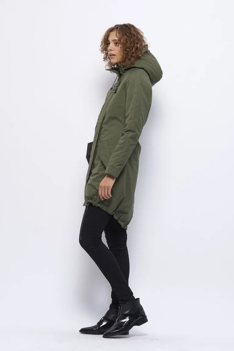 Froks Freja Winter Parka Jakke / Army water resistant cotton