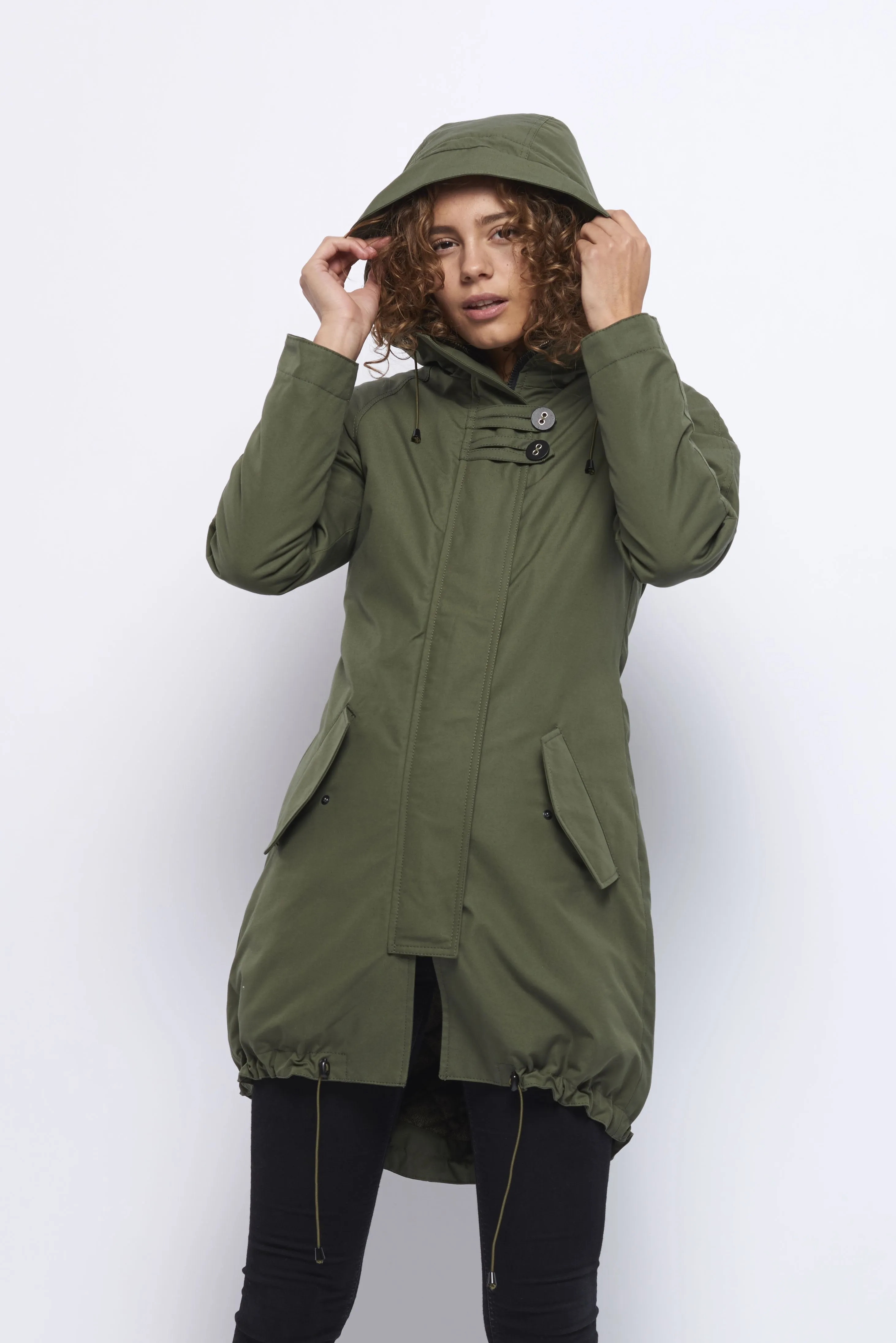 Froks Freja Winter Parka Jakke / Army water resistant cotton