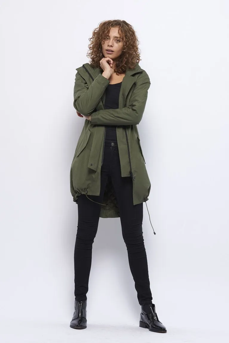 Froks Freja Winter Parka Jakke / Army water resistant cotton