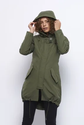 Froks Freja Winter Parka Jakke / Army water resistant cotton