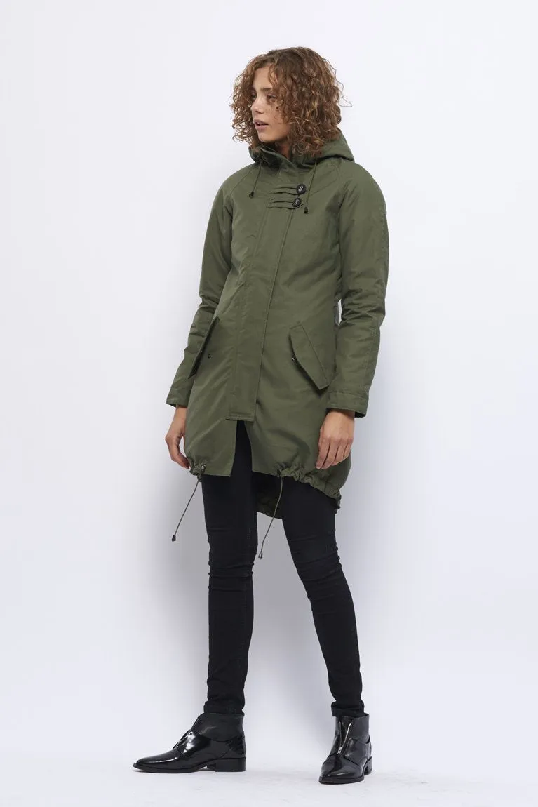 Froks Freja Winter Parka Jakke / Army water resistant cotton