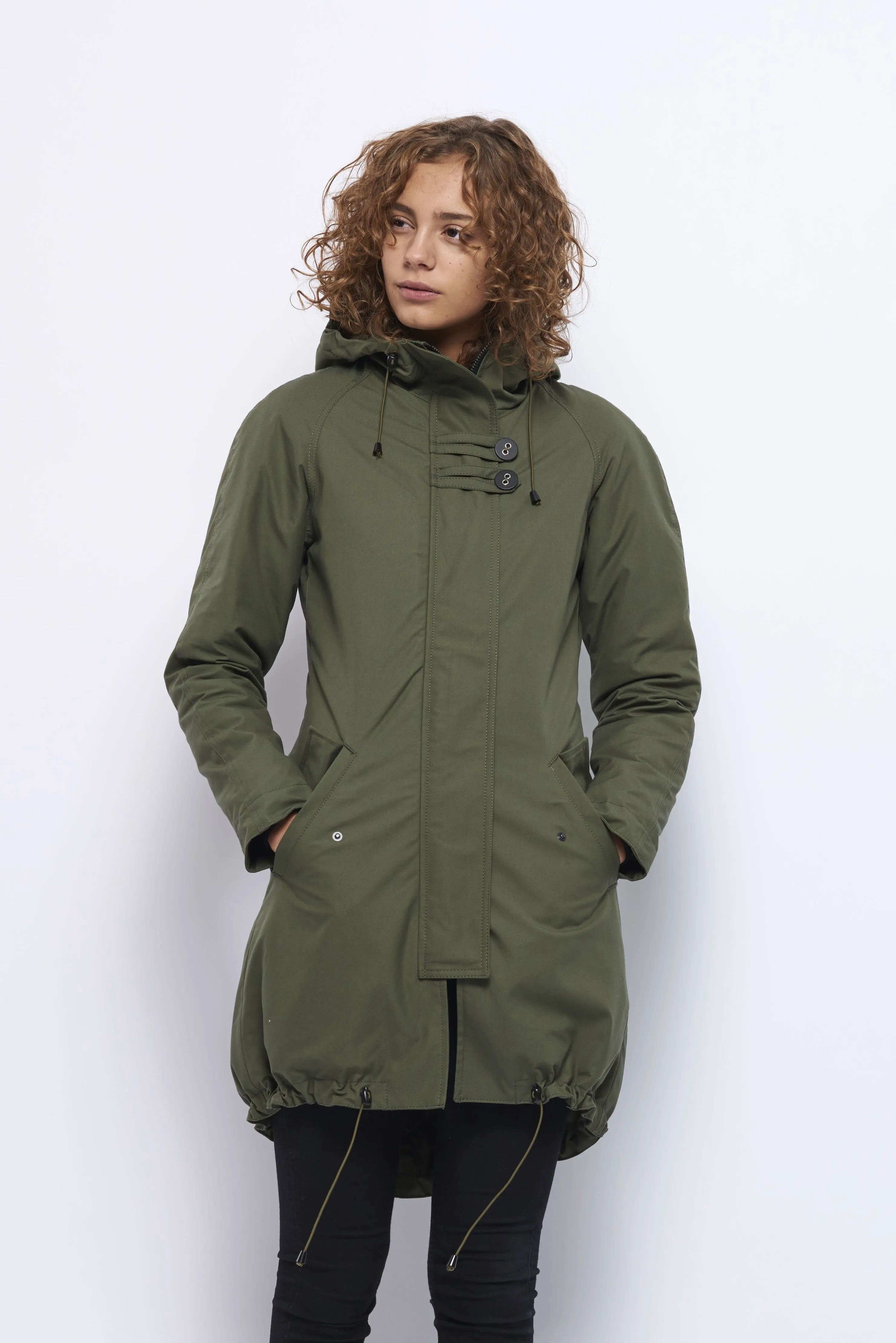 Froks Freja Winter Parka Jakke / Army water resistant cotton