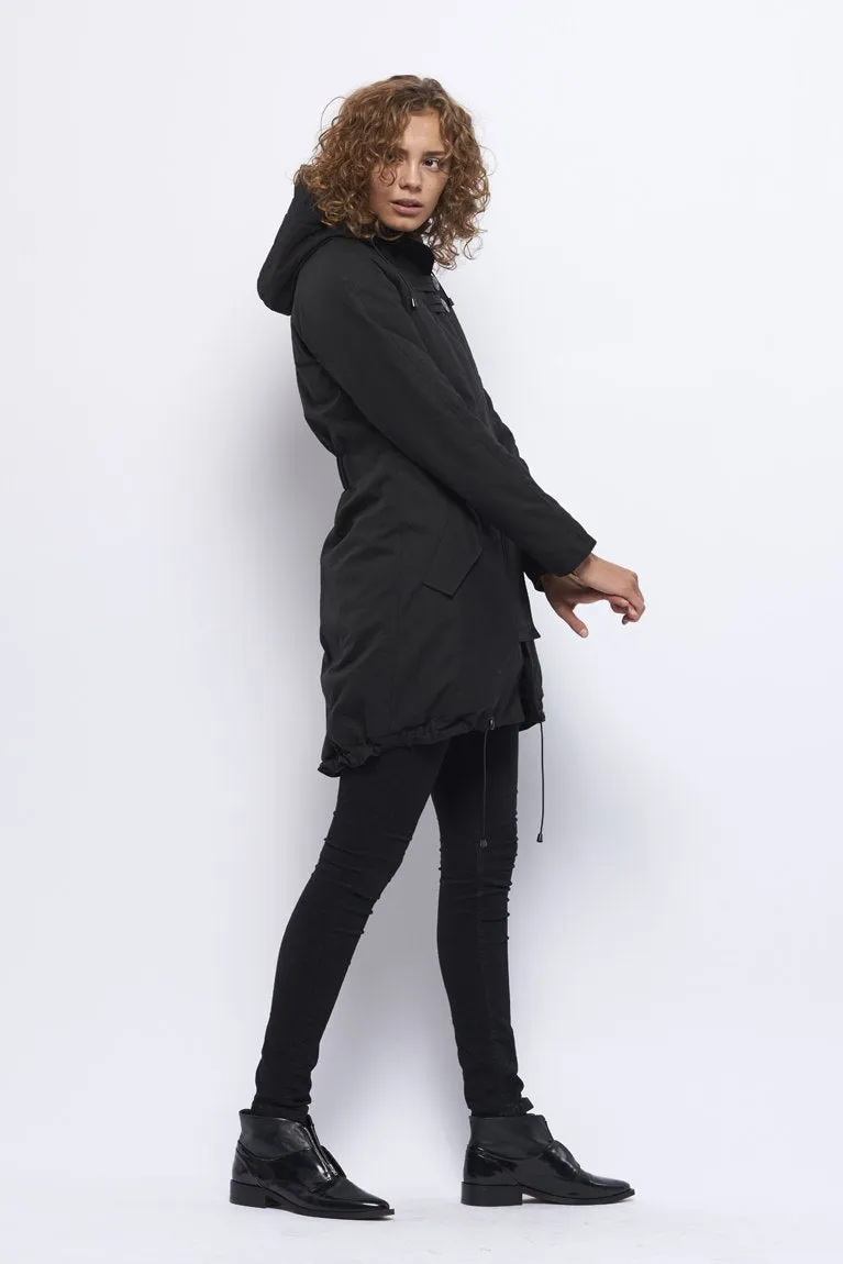 Froks Freja Winter Parka Jakke / Black water resistant cotton