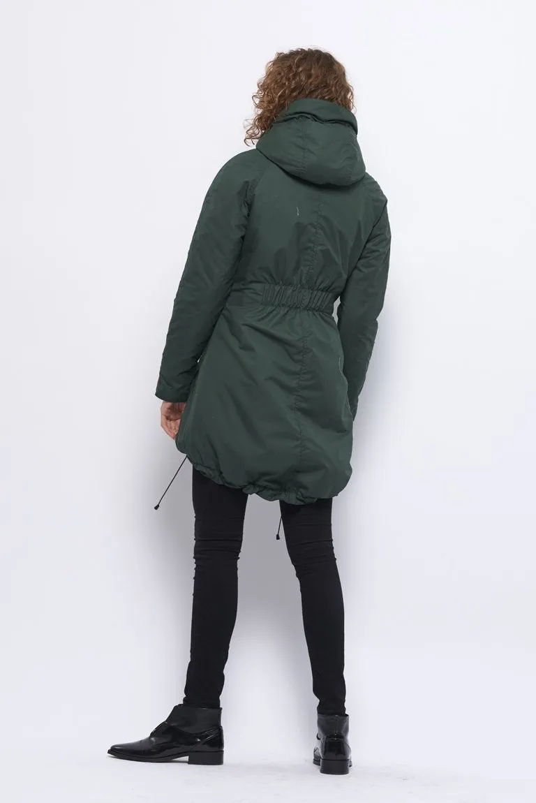 Froks Freja Winter Parka Jakke / Bottle green water resistant micro-poly