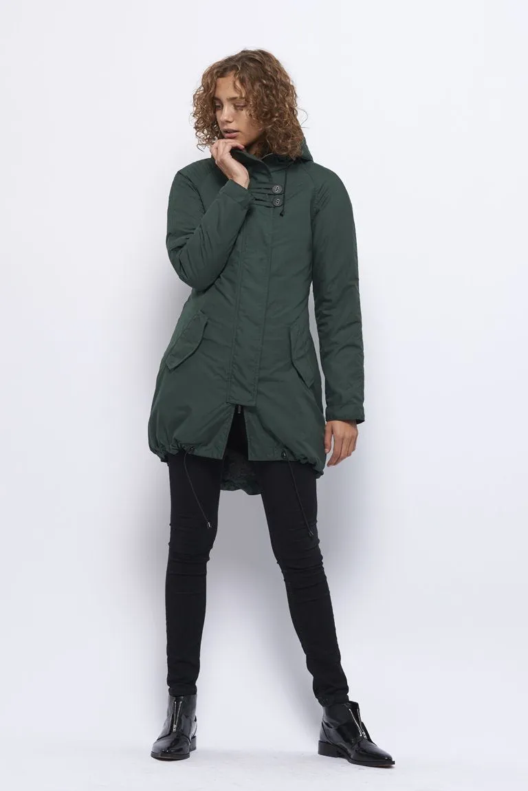 Froks Freja Winter Parka Jakke / Bottle green water resistant micro-poly