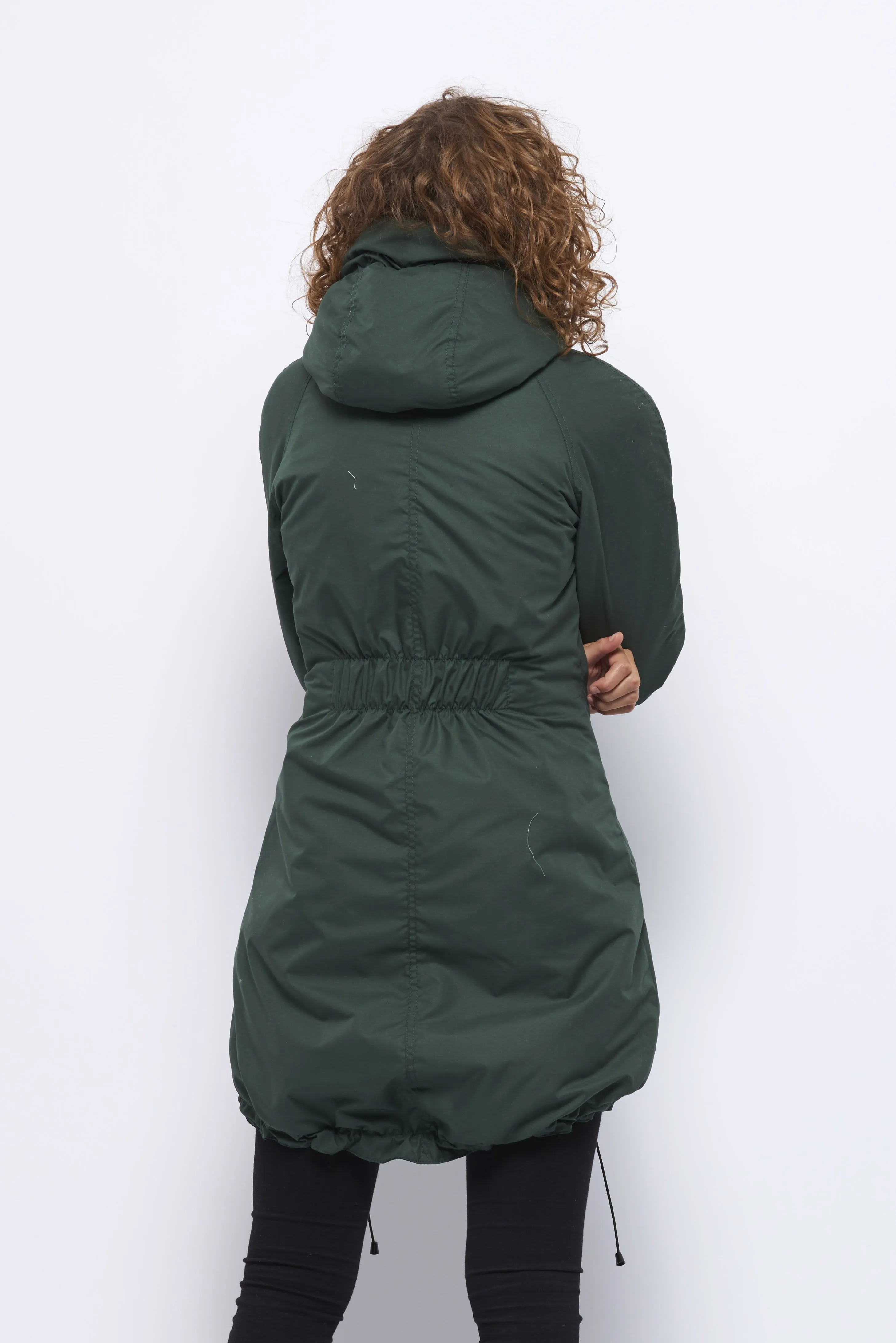 Froks Freja Winter Parka Jakke / Bottle green water resistant micro-poly