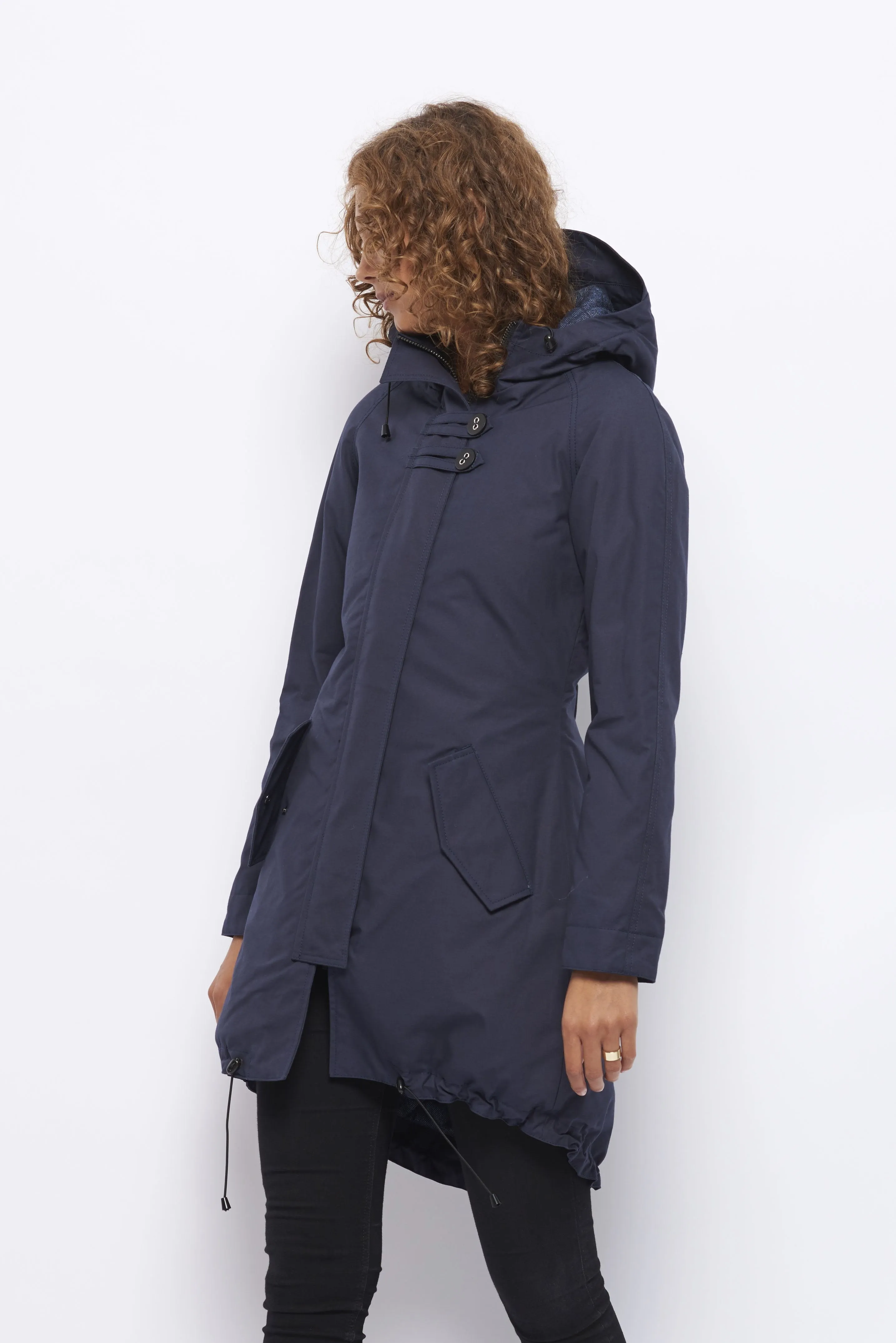Froks Freja Winter Parka Jakke / Dusty navy water resistant cotton