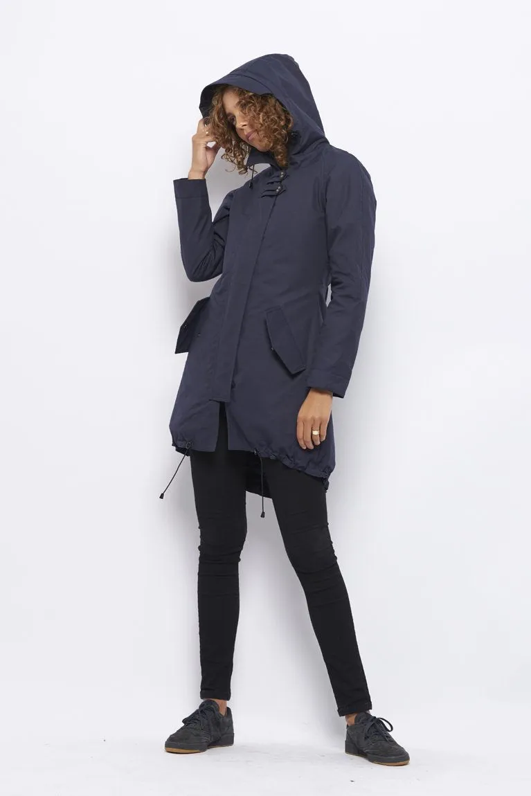 Froks Freja Winter Parka Jakke / Dusty navy water resistant cotton