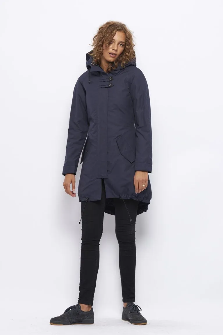 Froks Freja Winter Parka Jakke / Dusty navy water resistant cotton