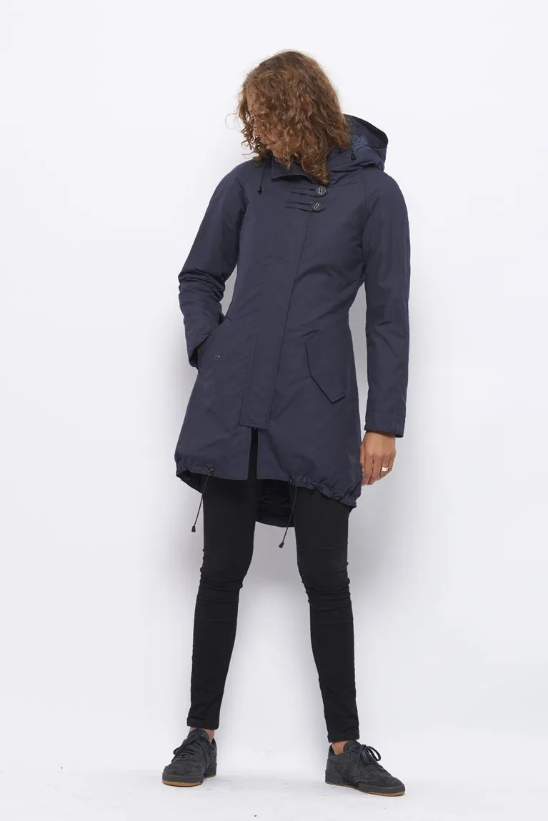 Froks Freja Winter Parka Jakke / Dusty navy water resistant cotton