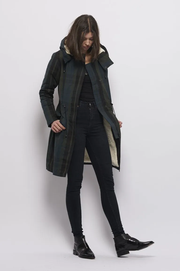 Froks Teddy Winter Parka Jakke / Check water resistant cotton