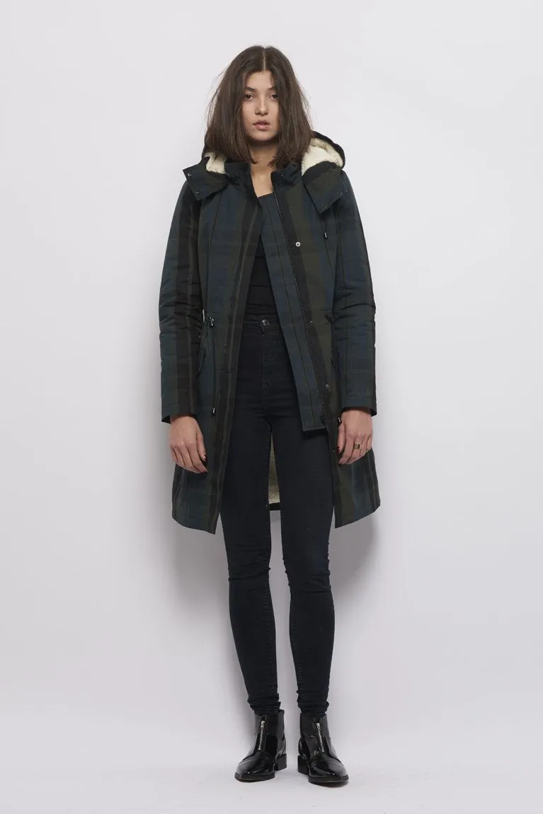 Froks Teddy Winter Parka Jakke / Check water resistant cotton