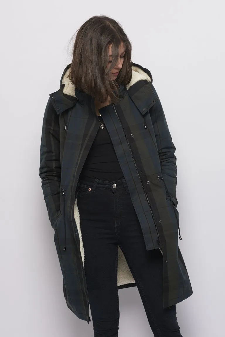 Froks Teddy Winter Parka Jakke / Check water resistant cotton