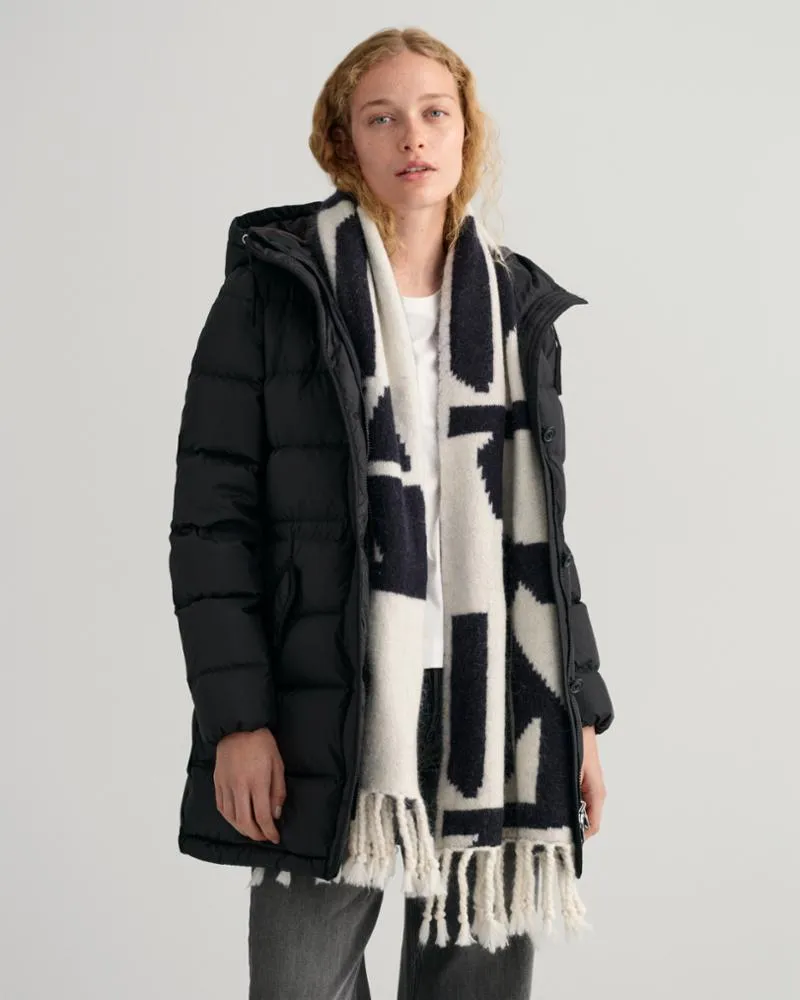 Gant Apparel Womens LONG DOWN JACKET 19/EBONY BLACK