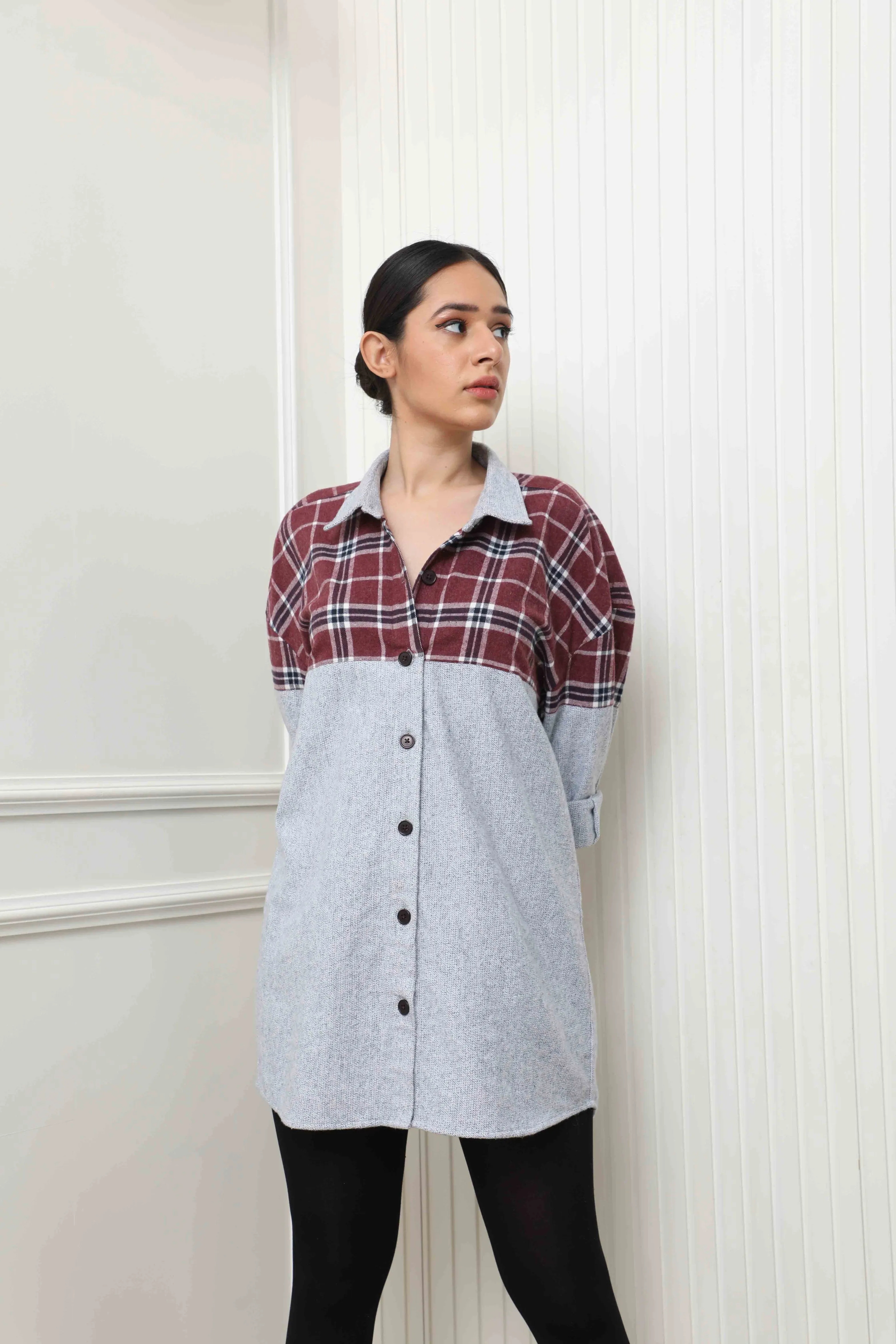 Half & Half Flannel Shirt