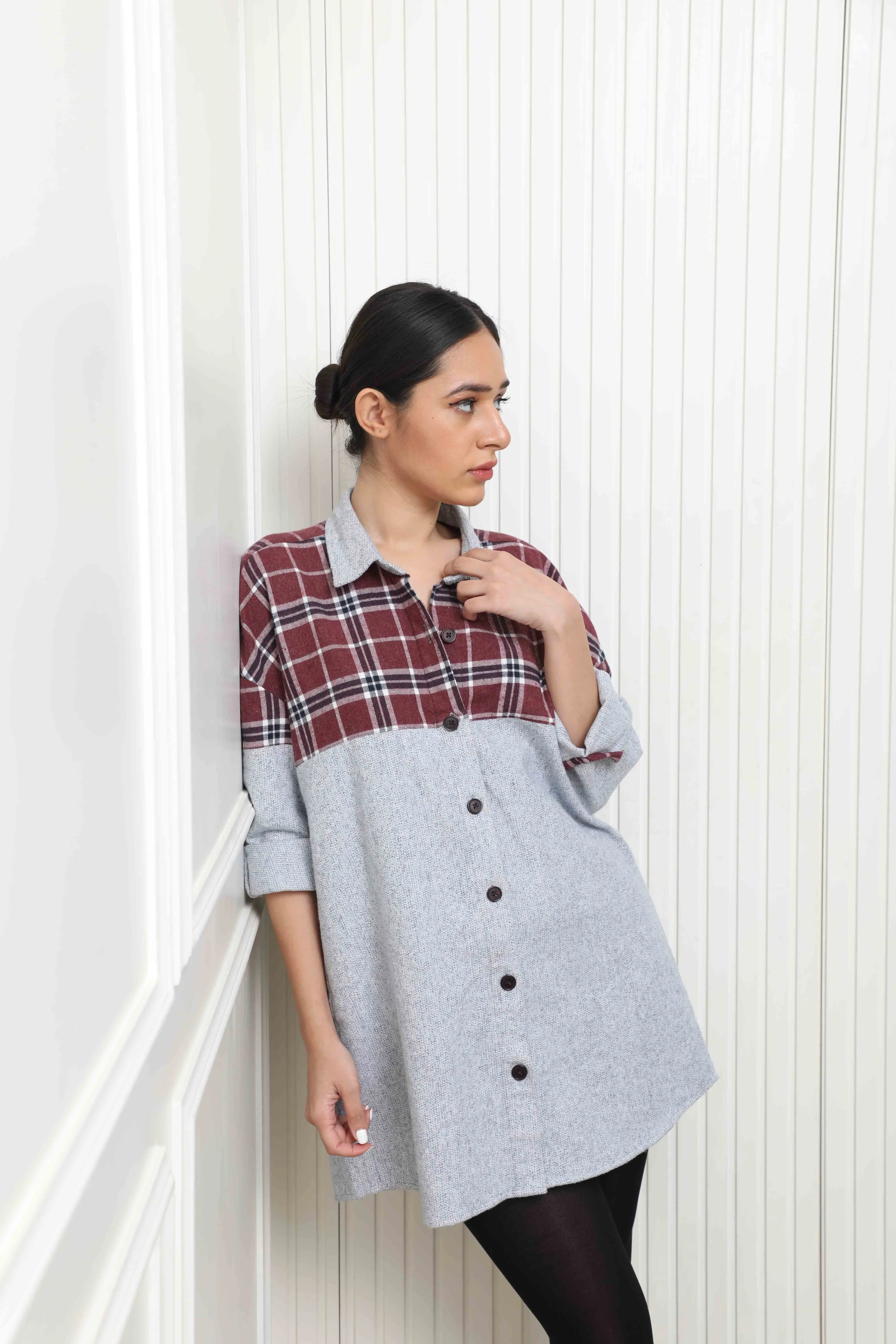 Half & Half Flannel Shirt