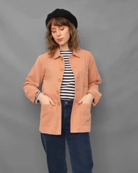 Herringbone Dusty Rose Peach Pink Chore Jacket