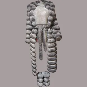 Hooded Chinchilla Look Long Fluffy Faux Jacket