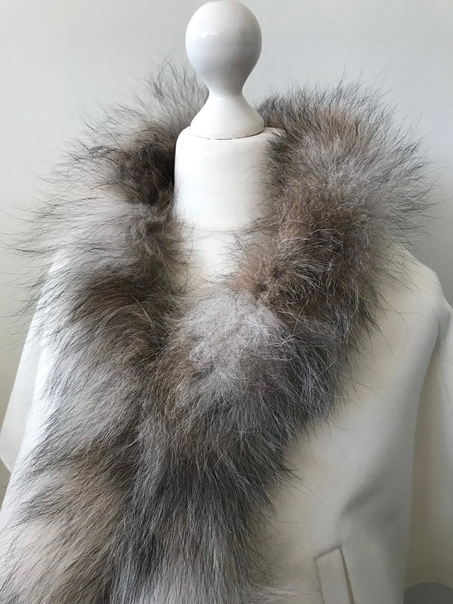 Ivory Women Coat Cape Trim Fox Fur, Women's Poncho Jacket  Elegant coat