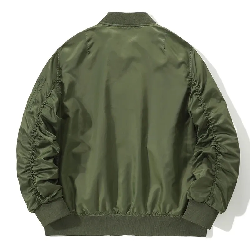 James™  groen waterdicht met rits heren bomberjacket