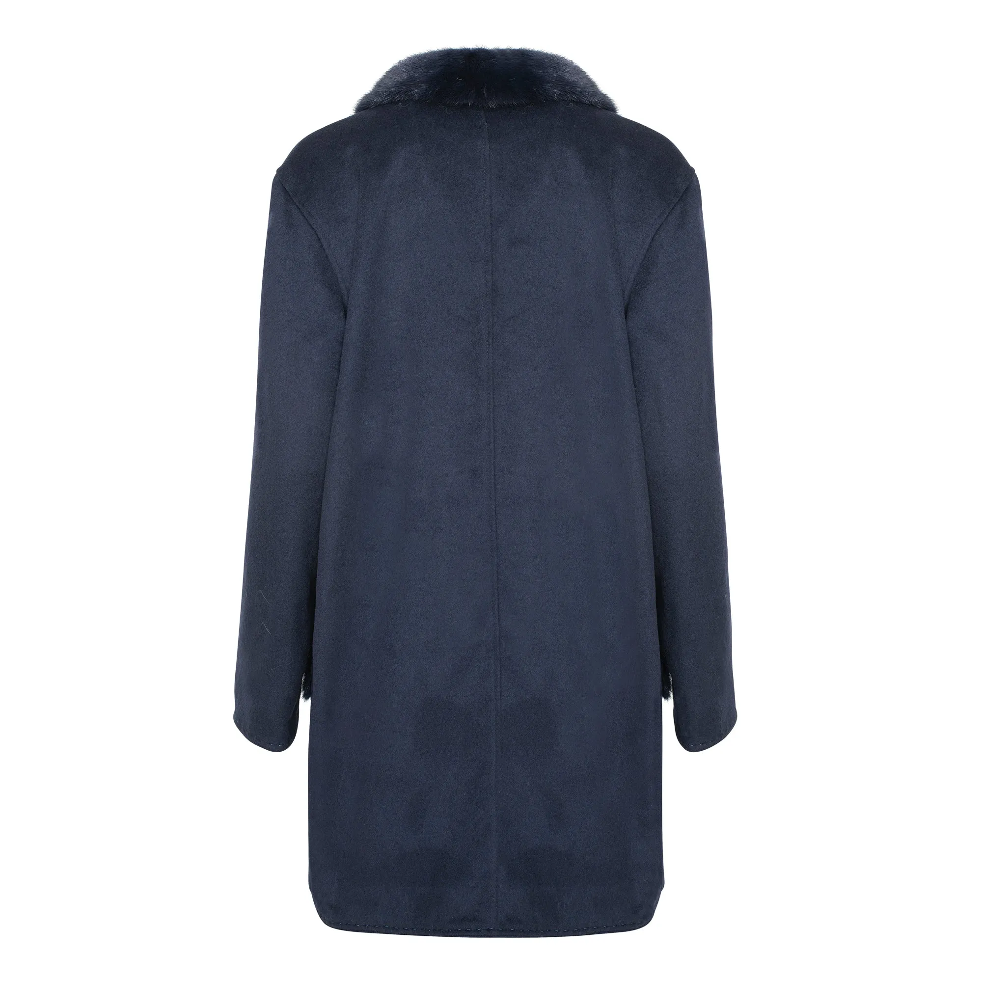 KATE Cashmere Blend & Fur Trim Coat